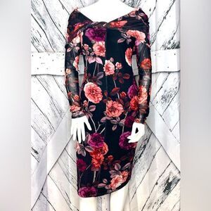 Marciano by Guess Mesh Dress Roses L